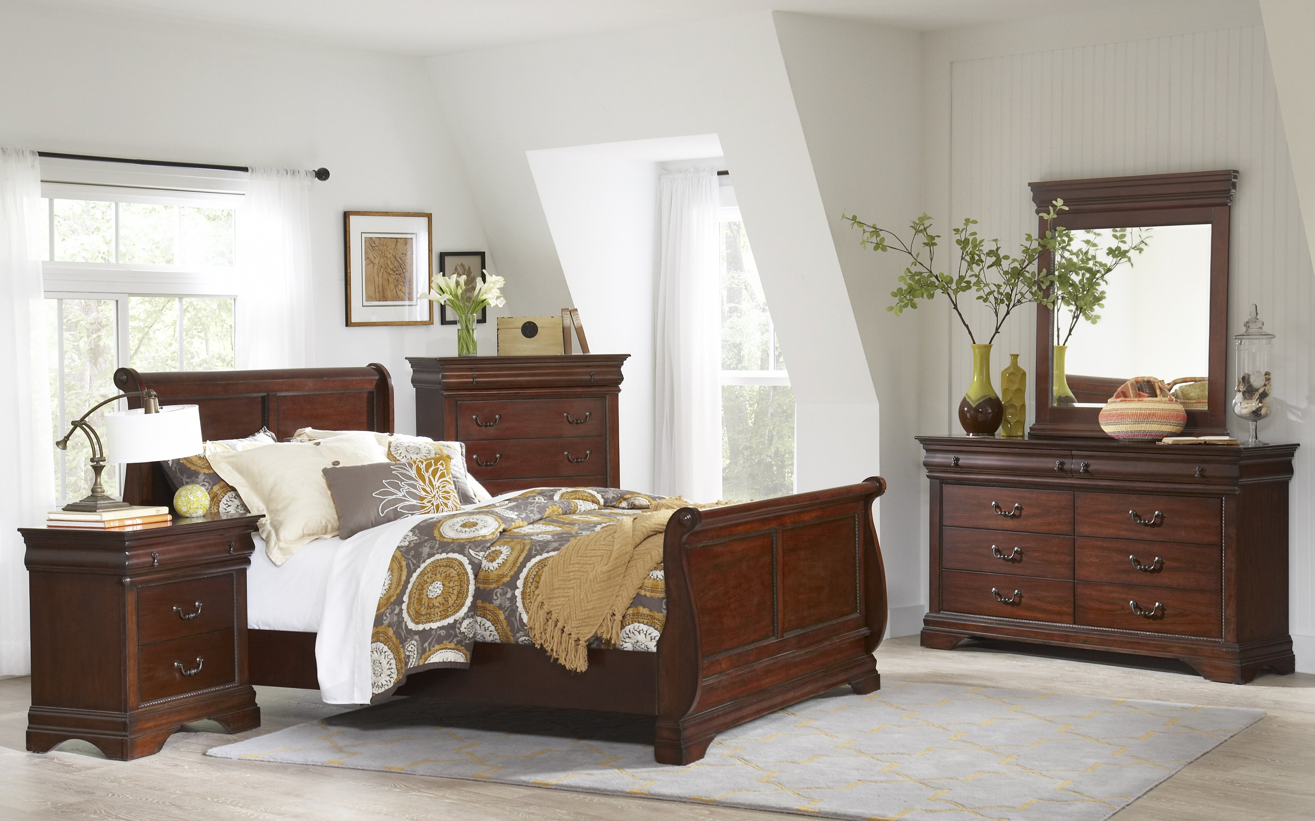 largo bordeaux bedroom furniture